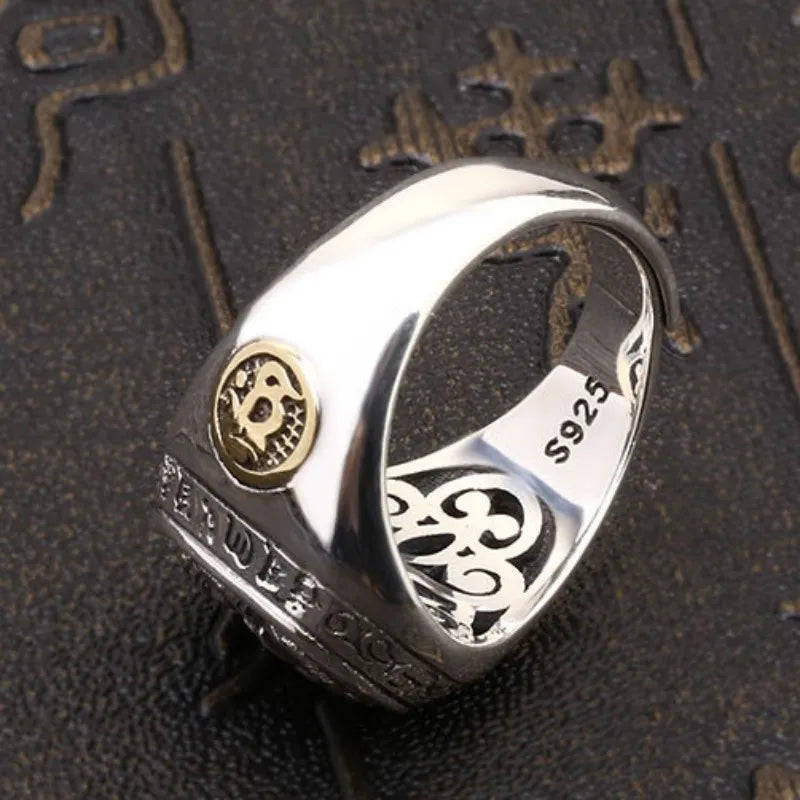 Artisan d'Asie Bagues Bague Bouddha signes du zodiaque en argent 925