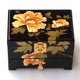 Boîte à bijoux chinoise en bois laqué Boites & Coffrets Chinois Artisan d'Asie Pivoines dorées - Noir