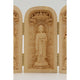 Coffret de 3 statuettes artisanales en bois - Bouddha Amitabha - Design 1 Statues Bouddha Artisan d'Asie