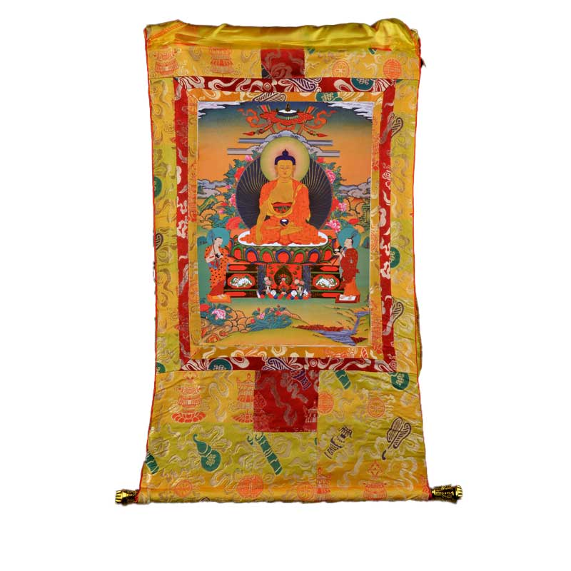 Peinture Thangka Bouddha Shakyamuni Peintures Artisan d'Asie 