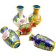 Set de 5 petits vases chinois en cloisonné Cloisonné Chinois Artisan d'Asie