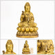 Statue Bodhisattva Guanyin en cuivre jaune Statues Bouddha Artisan d'Asie XL - 38 cm