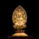 Statue de Bouddha en Bois - Trois Saints de l'ouest Statues Bouddha Artisan d'Asie Mahāsthāmaprāpta