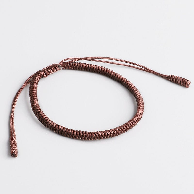 Artisan d'Asie 0 2PCS\Set Original Tibetan Buddhist Handmade Lucky Knots Rope Bracelets Handmade Size Adjustable Buddhism Braided Bangle