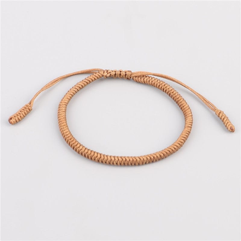 Artisan d'Asie 0 2PCS\Set Original Tibetan Buddhist Handmade Lucky Knots Rope Bracelets Handmade Size Adjustable Buddhism Braided Bangle