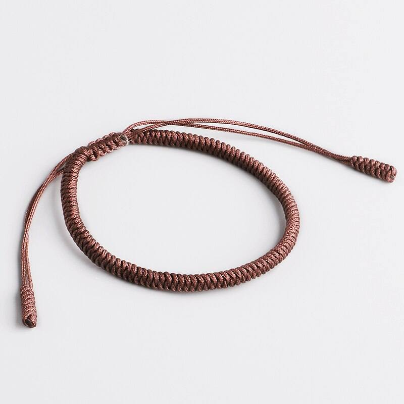 Artisan d'Asie 0 2PCS\Set Original Tibetan Buddhist Handmade Lucky Knots Rope Bracelets Handmade Size Adjustable Buddhism Braided Bangle