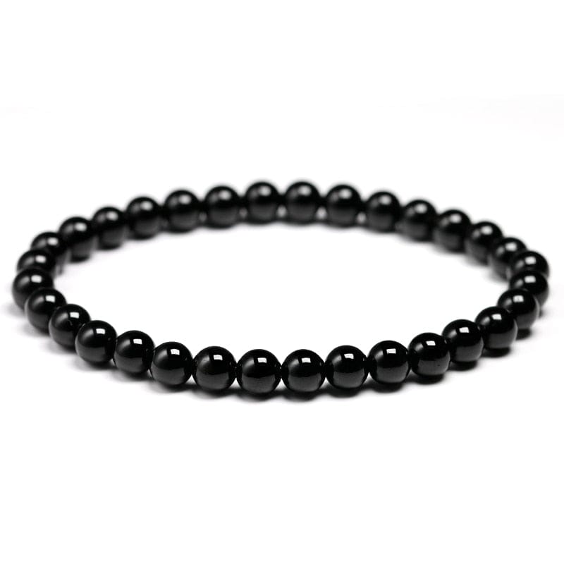 Artisan d'Asie 0 Beads 6mm / 16cm 6.3inch Natural Black Tourmaline Bracelet 6 8 10 mm Stone Beads Bracelet Gem Stone Energy Bracelet Men Yoga Energy Handmade Women Gift