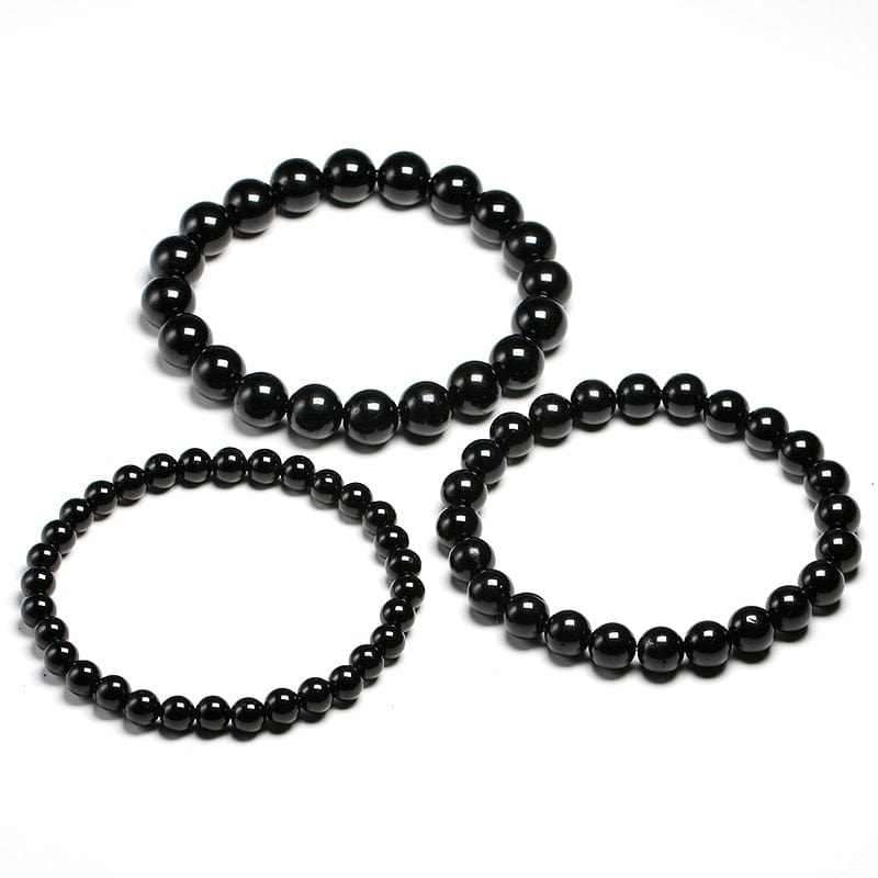 Artisan d'Asie 0 Natural Black Tourmaline Bracelet 6 8 10 mm Stone Beads Bracelet Gem Stone Energy Bracelet Men Yoga Energy Handmade Women Gift