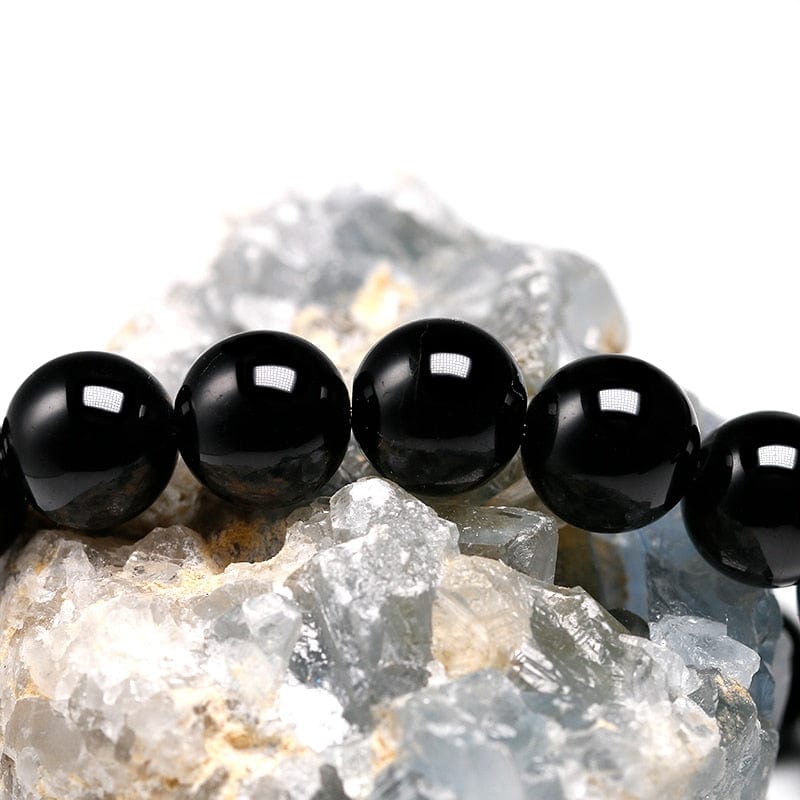 Artisan d'Asie 0 Natural Black Tourmaline Bracelet 6 8 10 mm Stone Beads Bracelet Gem Stone Energy Bracelet Men Yoga Energy Handmade Women Gift