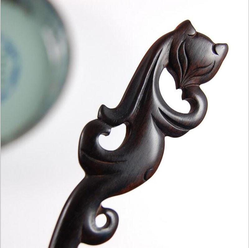 Artisan d'Asie Accessoires Cheveux Pic à cheveux chinois en bois de santal - Forme de Renard