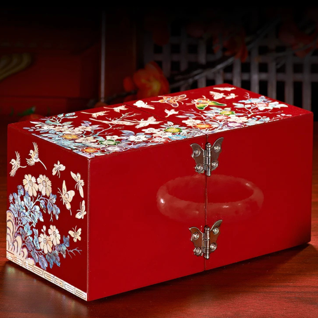 Artisan d'Asie Boites & Coffrets Chinois Boîte à bijoux chinoise en nacre et bois laqué