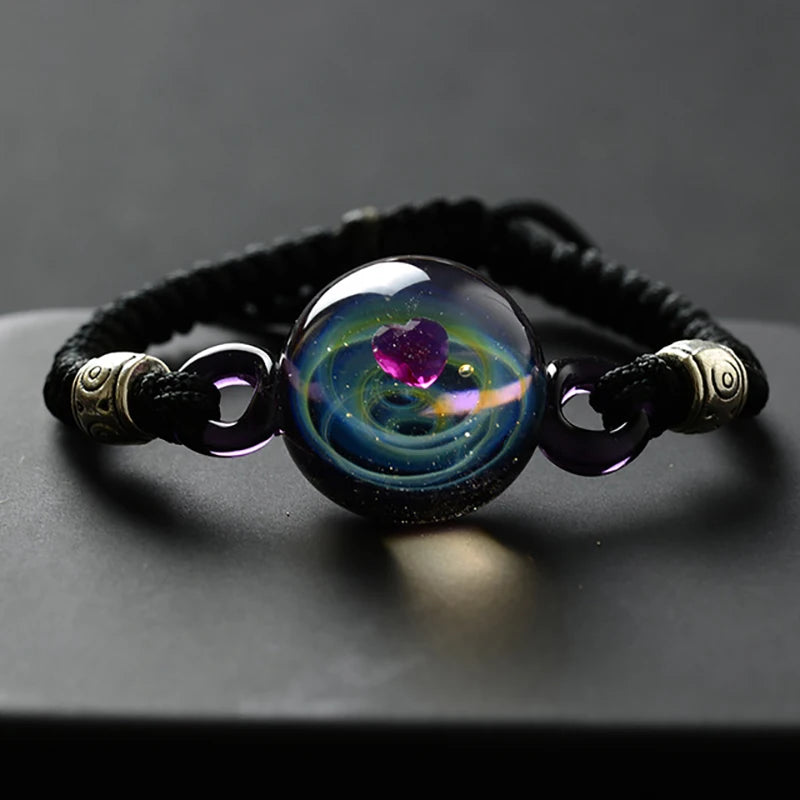 Artisan d'Asie Bracelets Constellation de Betelgeuse 8 Bracelet Cosmique en Verre Soufflé - Constellation
