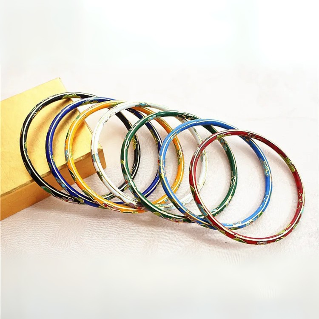 Artisan d'Asie Bracelets Ensemble de 7 bracelets chinois en cloisonné