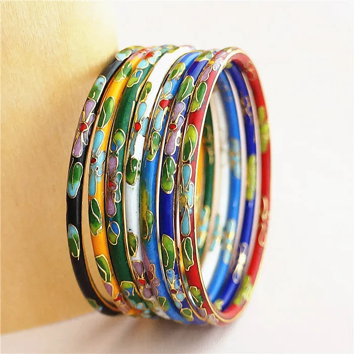 Artisan d'Asie Bracelets Ensemble de 7 bracelets chinois en cloisonné
