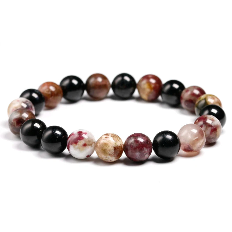 Artisan d'Asie Bracelets Malas 10mm / 16cm Bracelet Mala en Tourmaline Colorée
