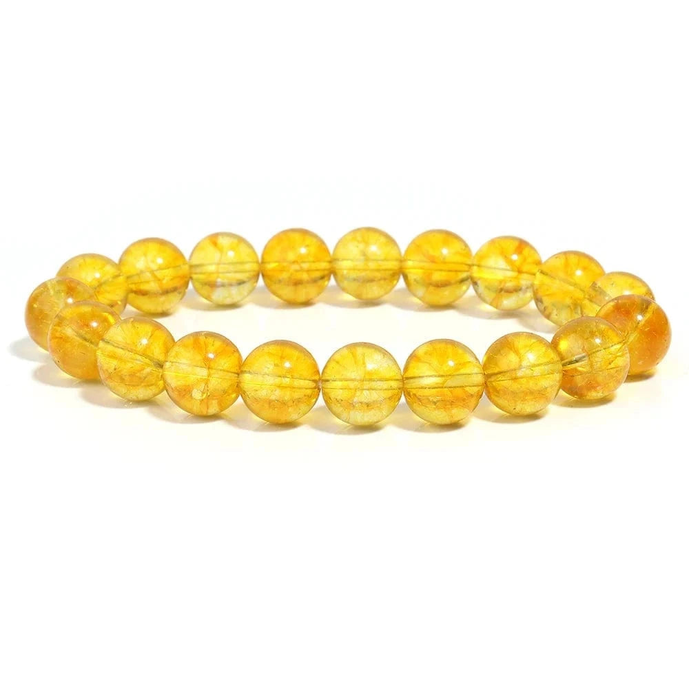 Artisan d'Asie Bracelets Malas 10mm Bracelet mala en pierre de citrine