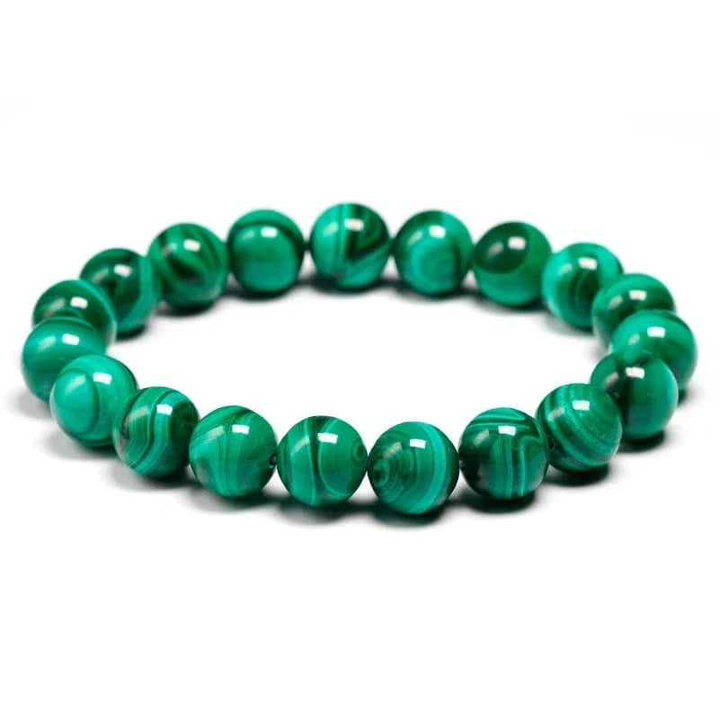 Artisan d'Asie Bracelets Malas 10mm Bracelet mala en pierre de malachite