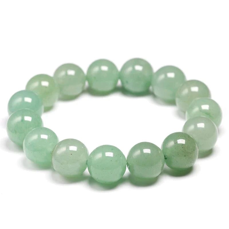Artisan d'Asie Bracelets Malas 14mm / 16cm Bracelet mala en pierre d'aventurine