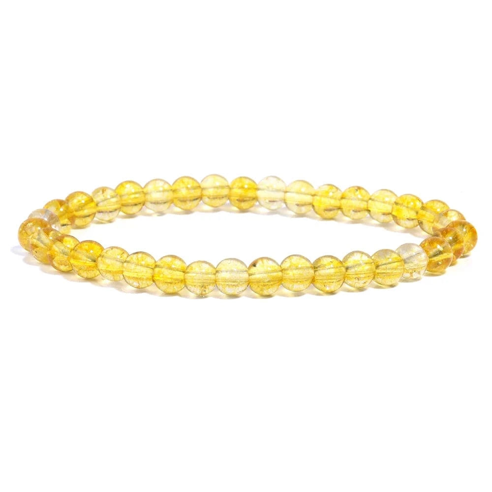 Artisan d'Asie Bracelets Malas 6mm Bracelet mala en pierre de citrine