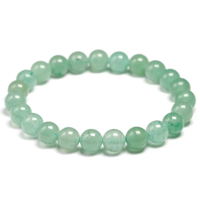 Artisan d'Asie Bracelets Malas 8mm / 16cm Bracelet mala en pierre d'aventurine