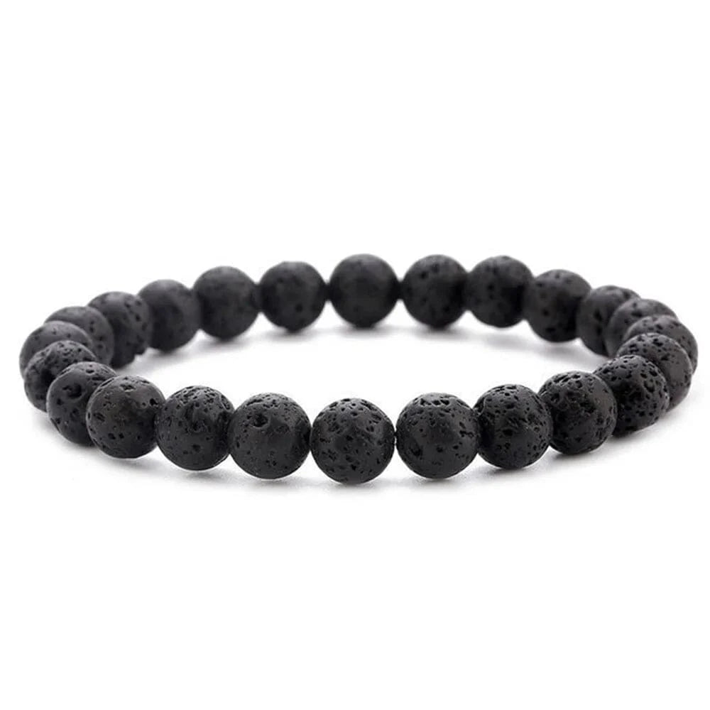 Artisan d'Asie Bracelets Malas 8mm Bracelet mala en pierre de lave