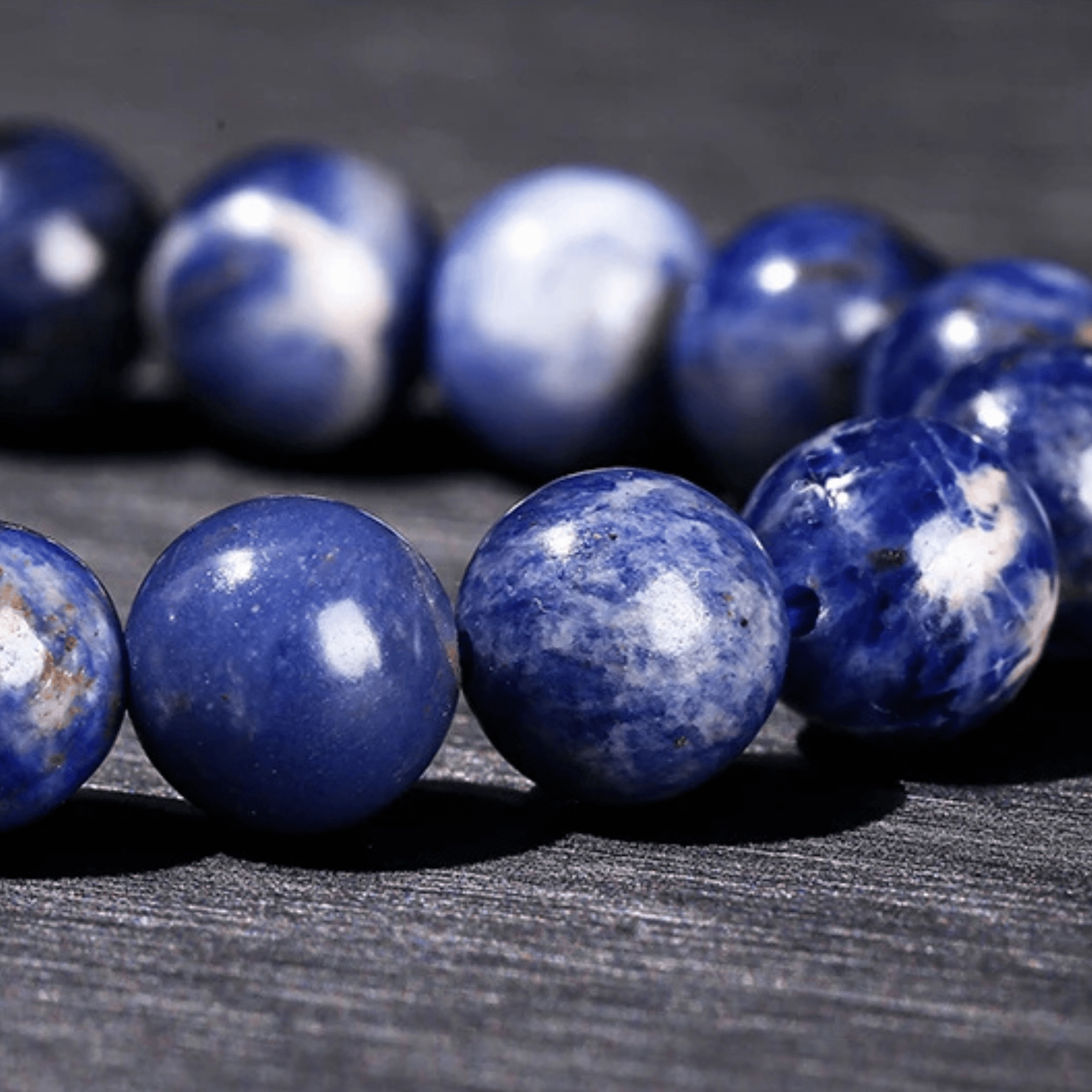 Artisan d'Asie Bracelets Malas Bracelet Mala bouddhiste en Sodalite
