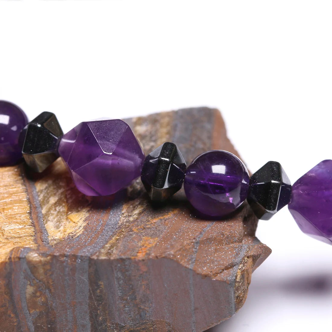 Artisan d'Asie Bracelets Malas Bracelet mala en Améthyste et Hématite