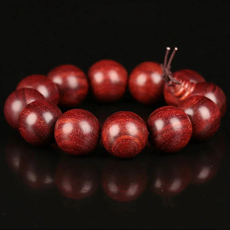 Artisan d'Asie Bracelets Malas Bracelet mala en bois de santal rouge