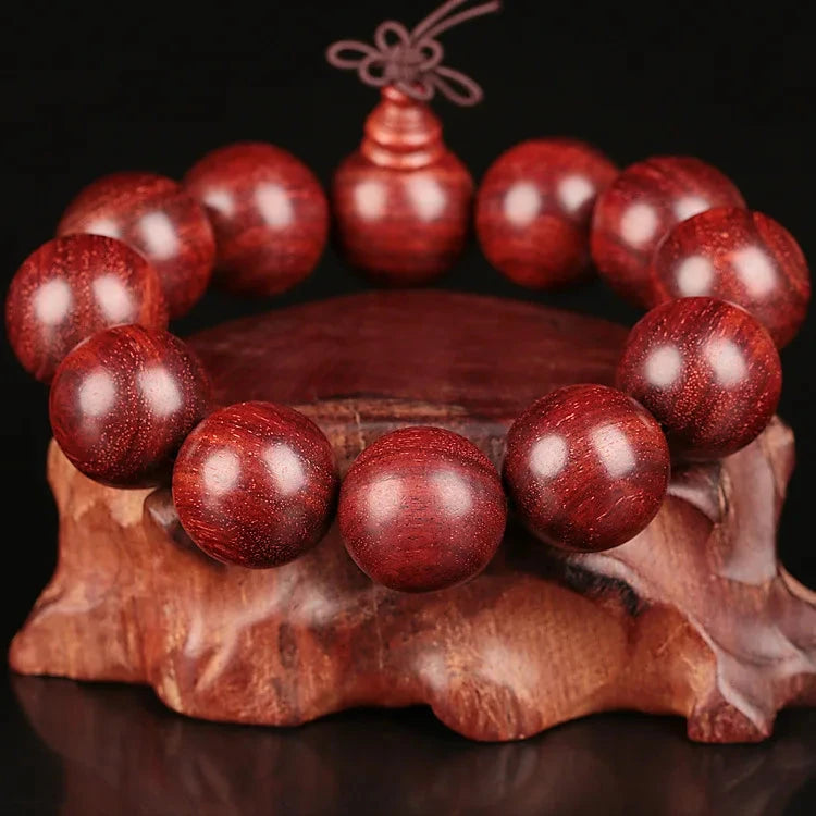 Artisan d'Asie Bracelets Malas Bracelet mala en bois de santal rouge