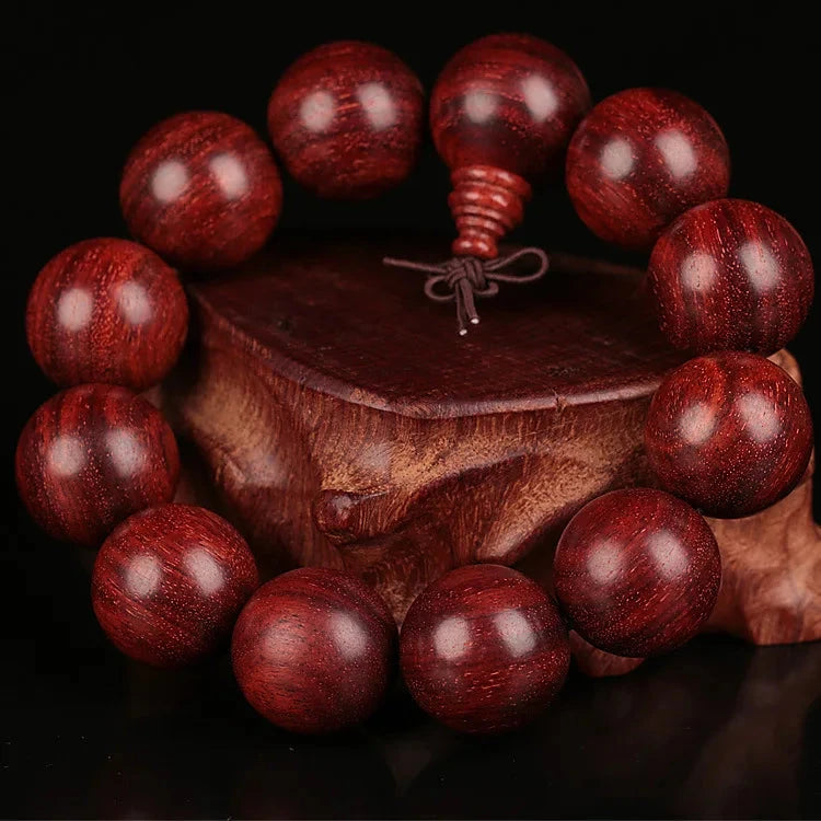Artisan d'Asie Bracelets Malas Bracelet mala en bois de santal rouge