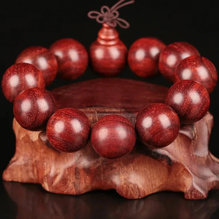 Artisan d'Asie Bracelets Malas Bracelet mala en bois de santal rouge