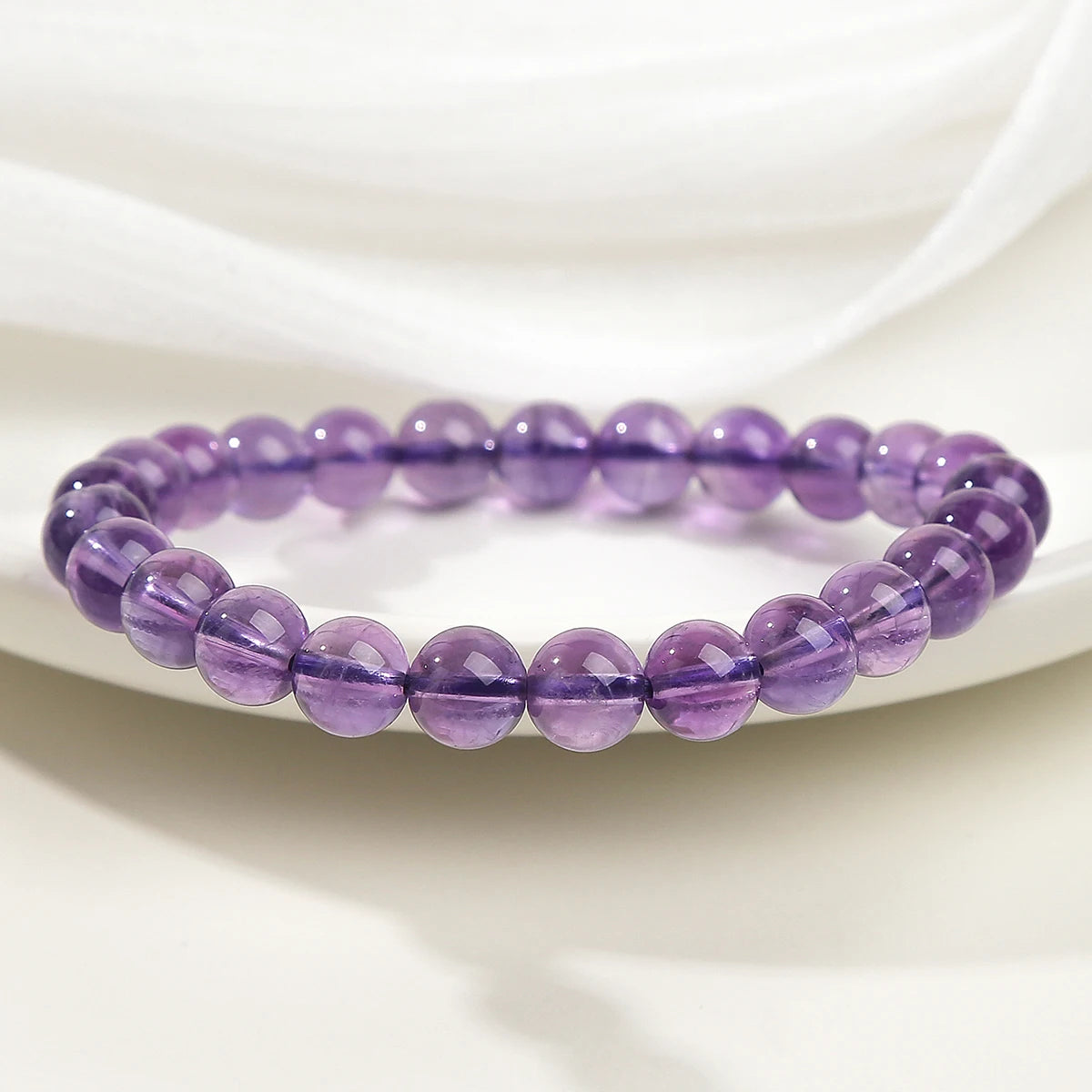 Artisan d'Asie Bracelets Malas Bracelet mala en pierre d'améthyste