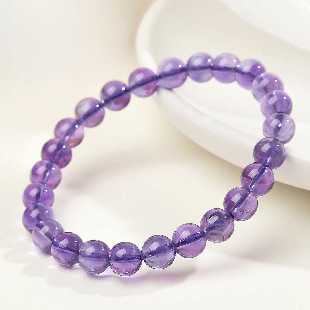 Artisan d'Asie Bracelets Malas Bracelet mala en pierre d'améthyste
