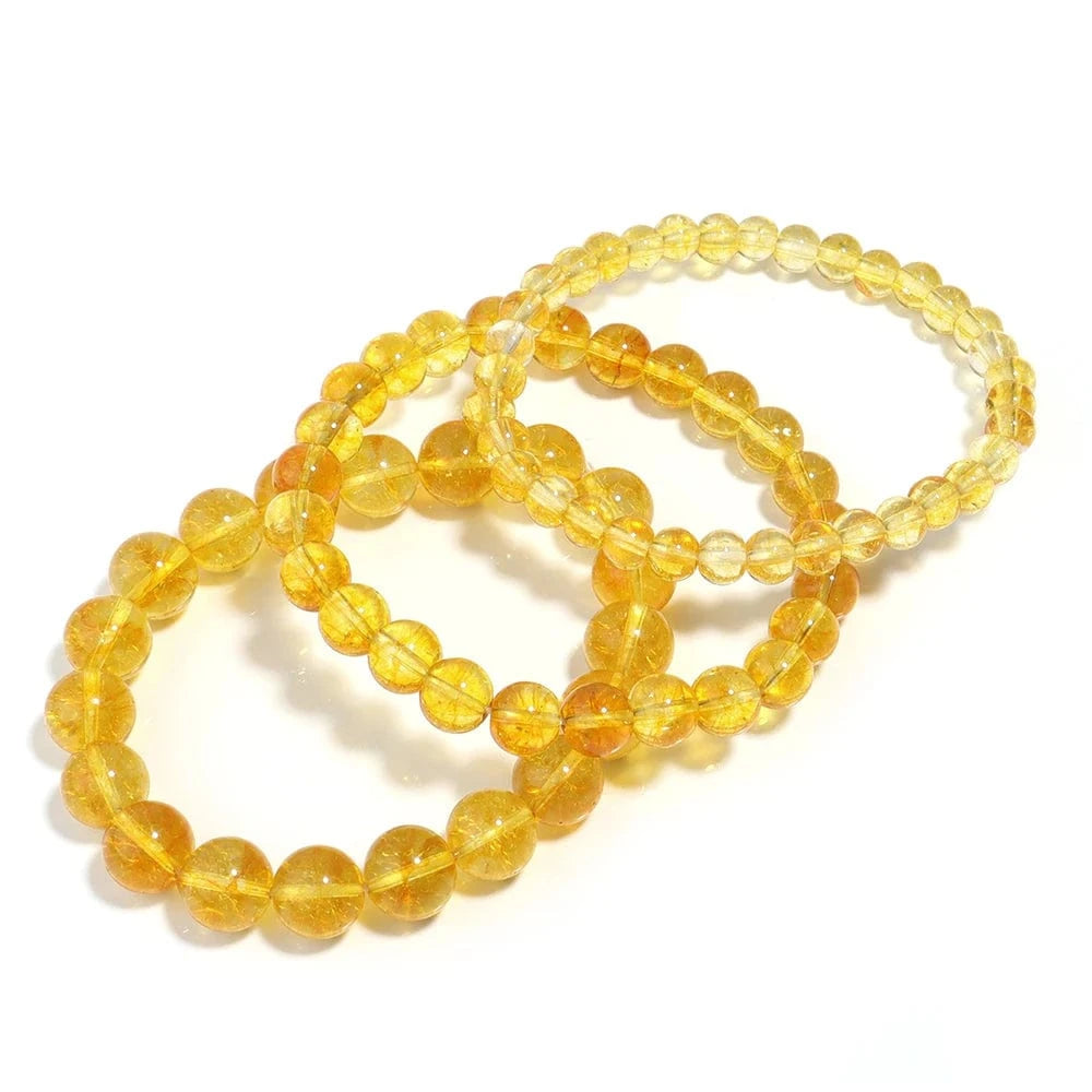 Artisan d'Asie Bracelets Malas Bracelet mala en pierre de citrine