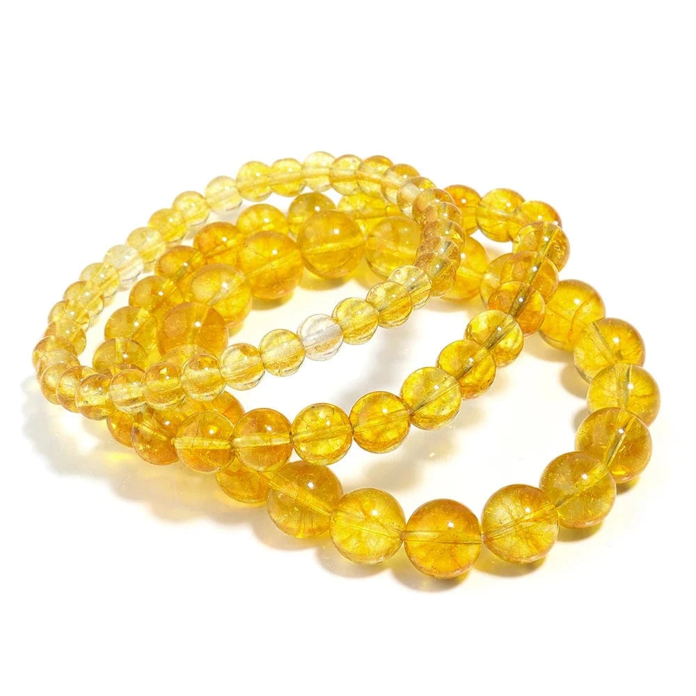 Artisan d'Asie Bracelets Malas Bracelet mala en pierre de citrine