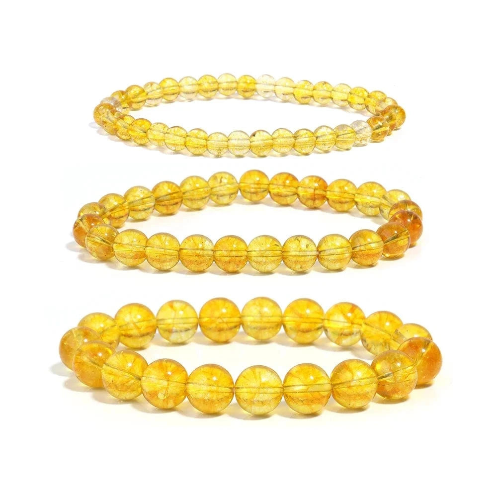 Artisan d'Asie Bracelets Malas Bracelet mala en pierre de citrine