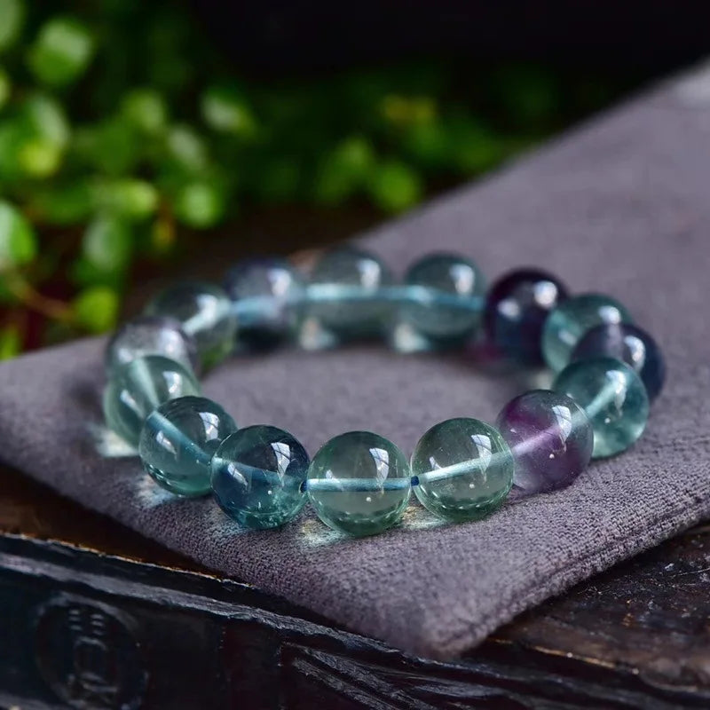 Artisan d'Asie Bracelets Malas Bracelet mala en pierre de fluorite
