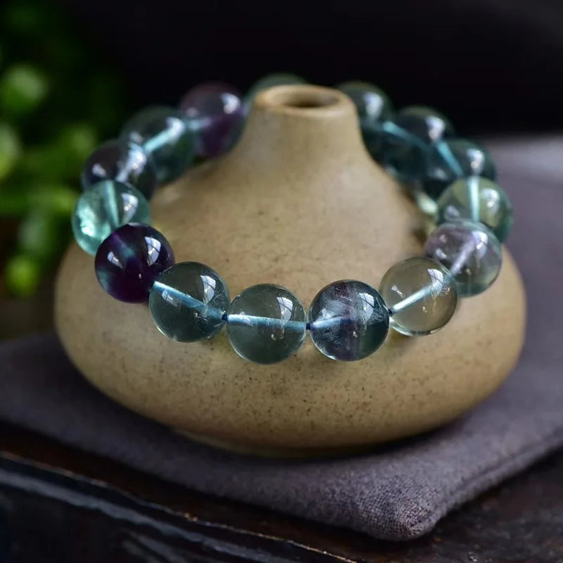 Artisan d'Asie Bracelets Malas Bracelet mala en pierre de fluorite