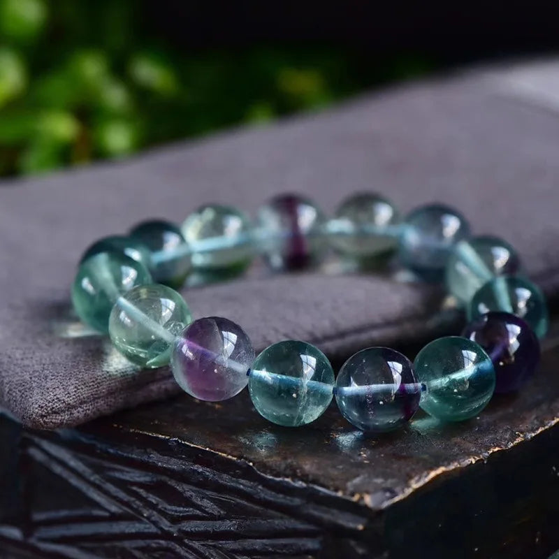 Artisan d'Asie Bracelets Malas Bracelet mala en pierre de fluorite