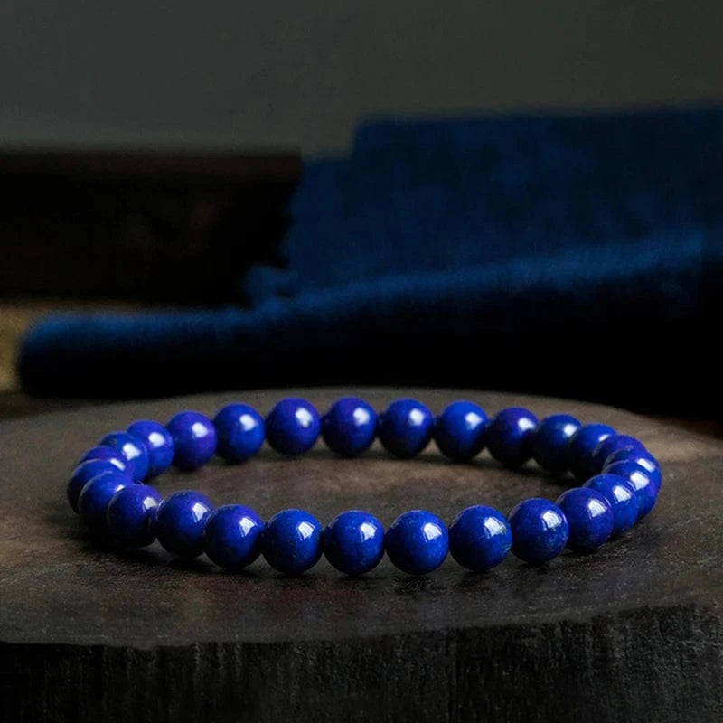 Artisan d'Asie Bracelets Malas Bracelet mala en pierre de lapis lazuli