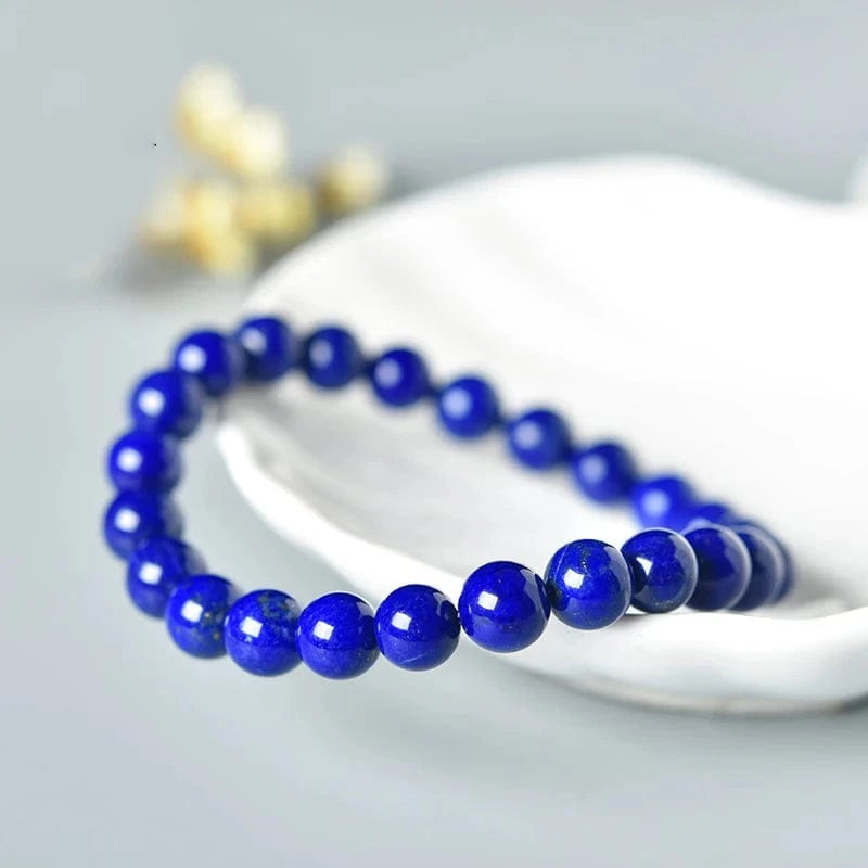 Artisan d'Asie Bracelets Malas Bracelet mala en pierre de lapis lazuli