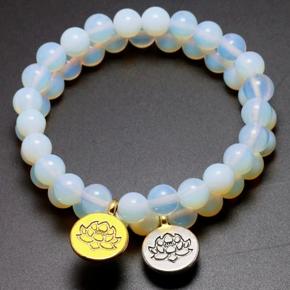 Artisan d'Asie Bracelets Malas Bracelet Mala en Pierre de Lune