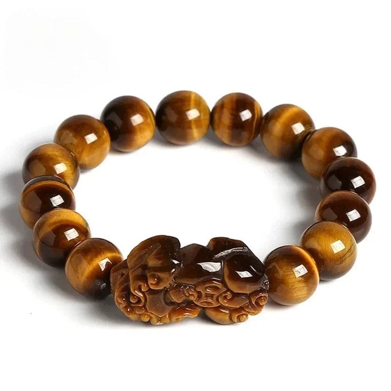 Artisan d'Asie Bracelets Malas Mala bouddhiste artisanal en oeil de tigre