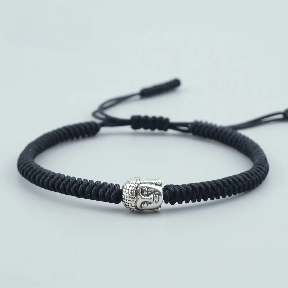 Artisan d'Asie Bracelets Tressés Tibétains Bracelet tressé tibétain tête de Bouddha