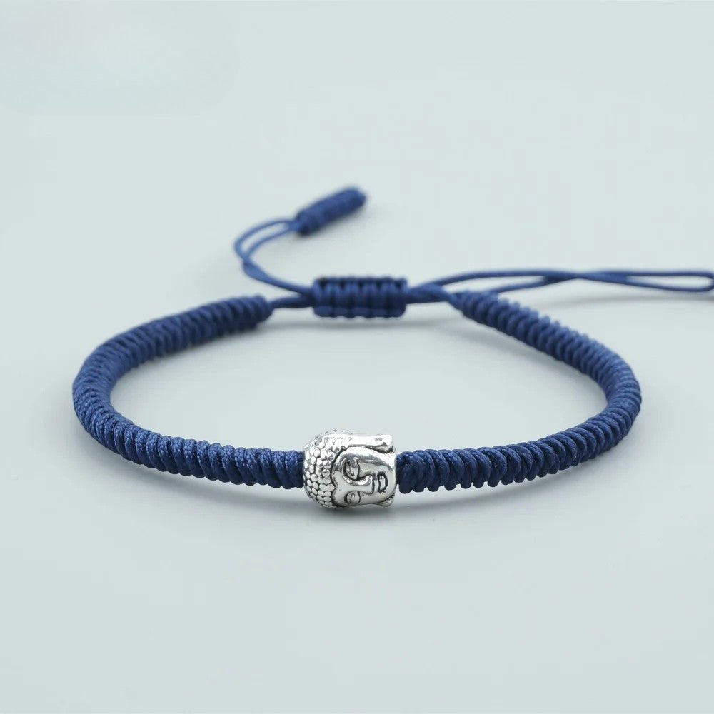 Artisan d'Asie Bracelets Tressés Tibétains Bracelet tressé tibétain tête de Bouddha