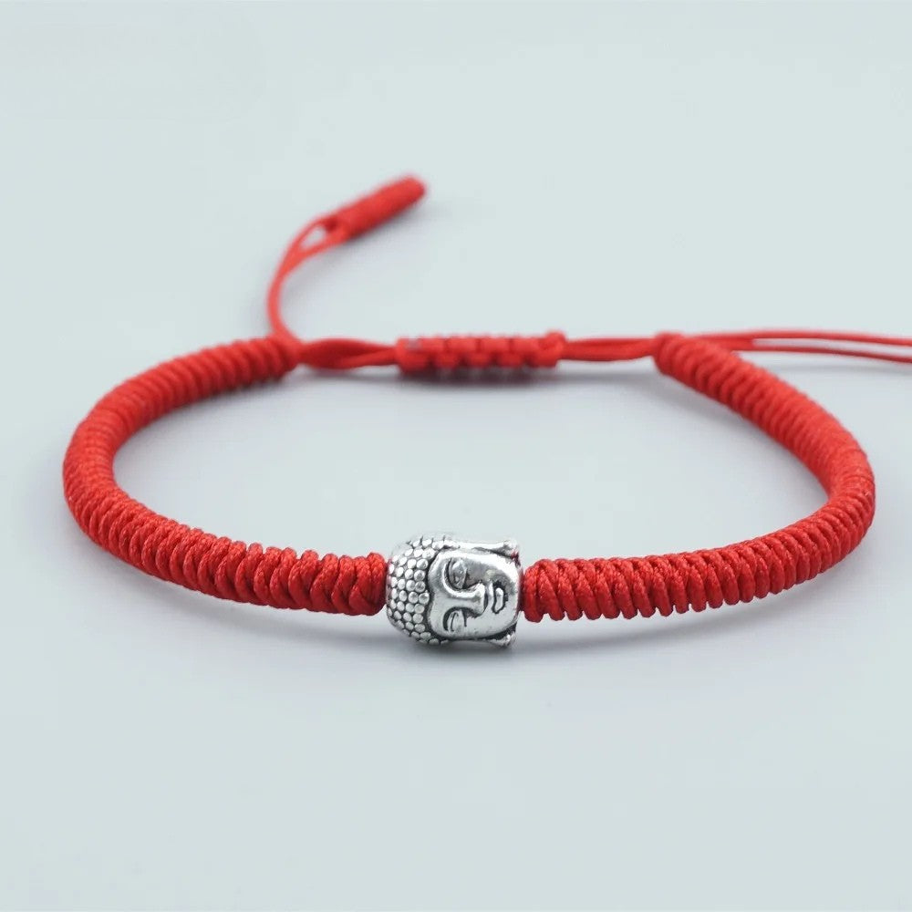 Artisan d'Asie Bracelets Tressés Tibétains Bracelet tressé tibétain tête de Bouddha