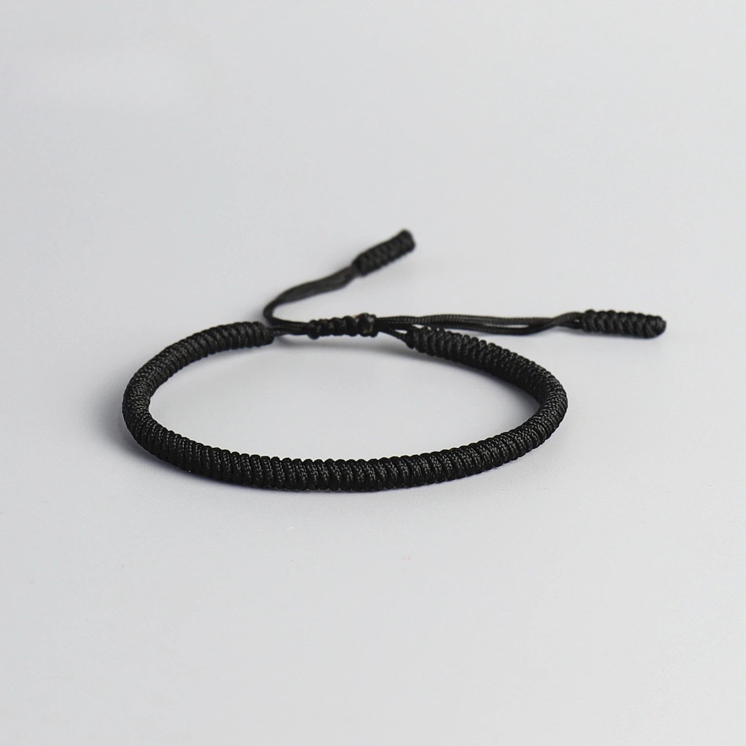Artisan d'Asie Bracelets Tressés Tibétains Noir Bracelet tressé tibétain