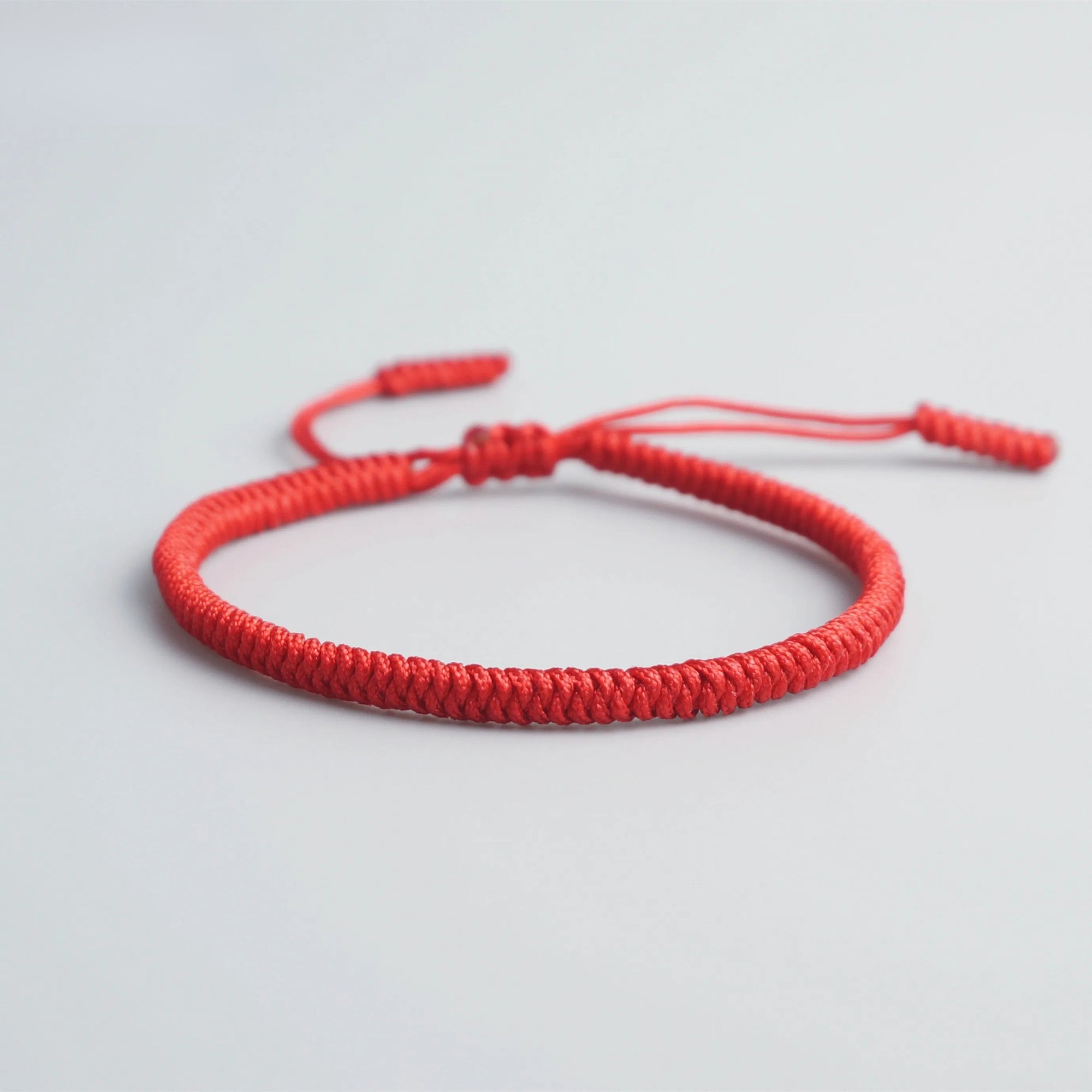 Artisan d'Asie Bracelets Tressés Tibétains Rouge Bracelet tressé tibétain