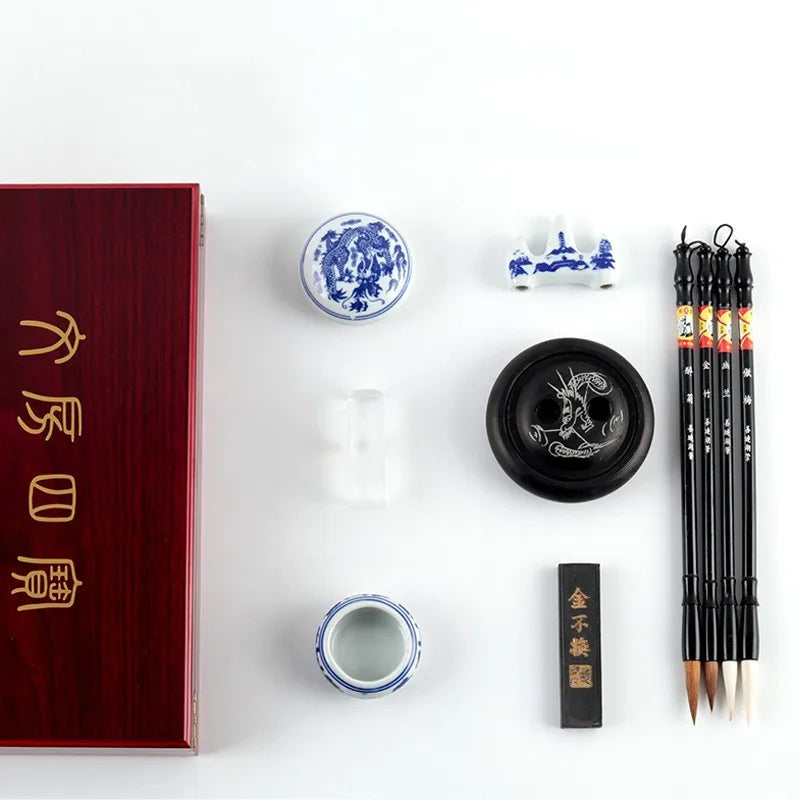 Artisan d'Asie Calligraphie Kit de calligraphie chinoise premium avec coffret bois cadeau