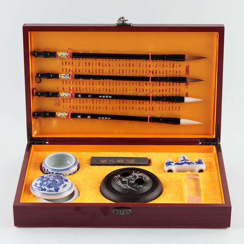 Artisan d'Asie Calligraphie Kit de calligraphie chinoise premium avec coffret bois cadeau